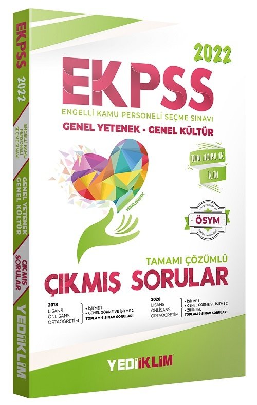 Yediiklim 2022 EKPSS Çıkmış Sorular Yediiklim Yayınları