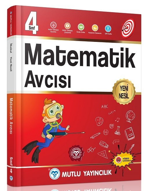 Mutlu 4. Sınıf Matematik Avcısı Soru Bankası Video Çözümlü Mutlu Yayınları