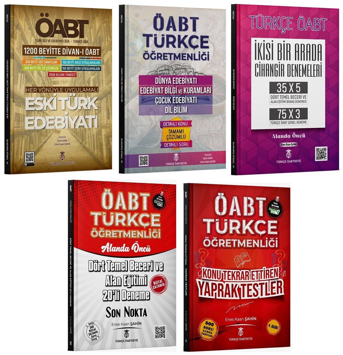 Türkçe ÖABTDEYİZ ÖABT Türkçe Soru Bankası + Deneme + Yaprak Test 5 li Set - Enes Kaan Şahin Türkçe ÖABTDEYİZ