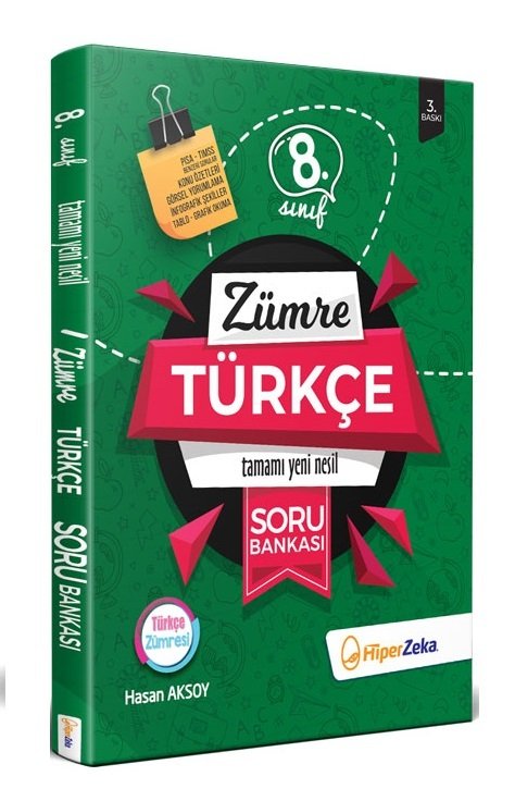 Hiper Zeka 8. Sınıf Türkçe Yeni Nesil Soru Bankası Zümre Hiper Zeka Yayınları