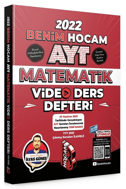 SÜPER FİYAT - Benim Hocam 2022 YKS AYT Matematik Video Ders Defteri - İlyas Güneş Benim Hocam Yayınları