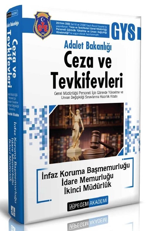 Pegem 2019 GYS Ceza Tevkifevleri İnfaz Koruma Başmemurluğu, İdare Memurluğu, İkinci Müdürlük Hazırlık Kitabı Pegem Akademi Yayınları