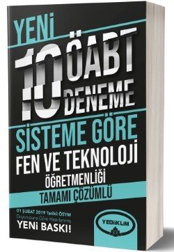 Yediiklim 2019 ÖABT Fen ve Teknoloji Öğretmenliği Yeni Sistem 10 Deneme Çözümlü Yediiklim Yayınları