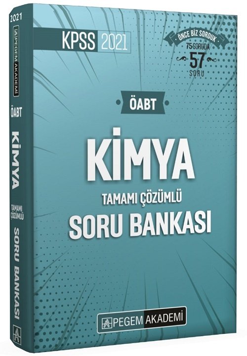 Pegem 2021 ÖABT Kimya Öğretmenliği Soru Bankası Çözümlü Pegem Akademi Yayınları