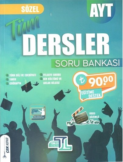 Tümler YKS AYT Tüm Dersler Sözel Soru Bankası Video Çözümlü Tümler Yayınları