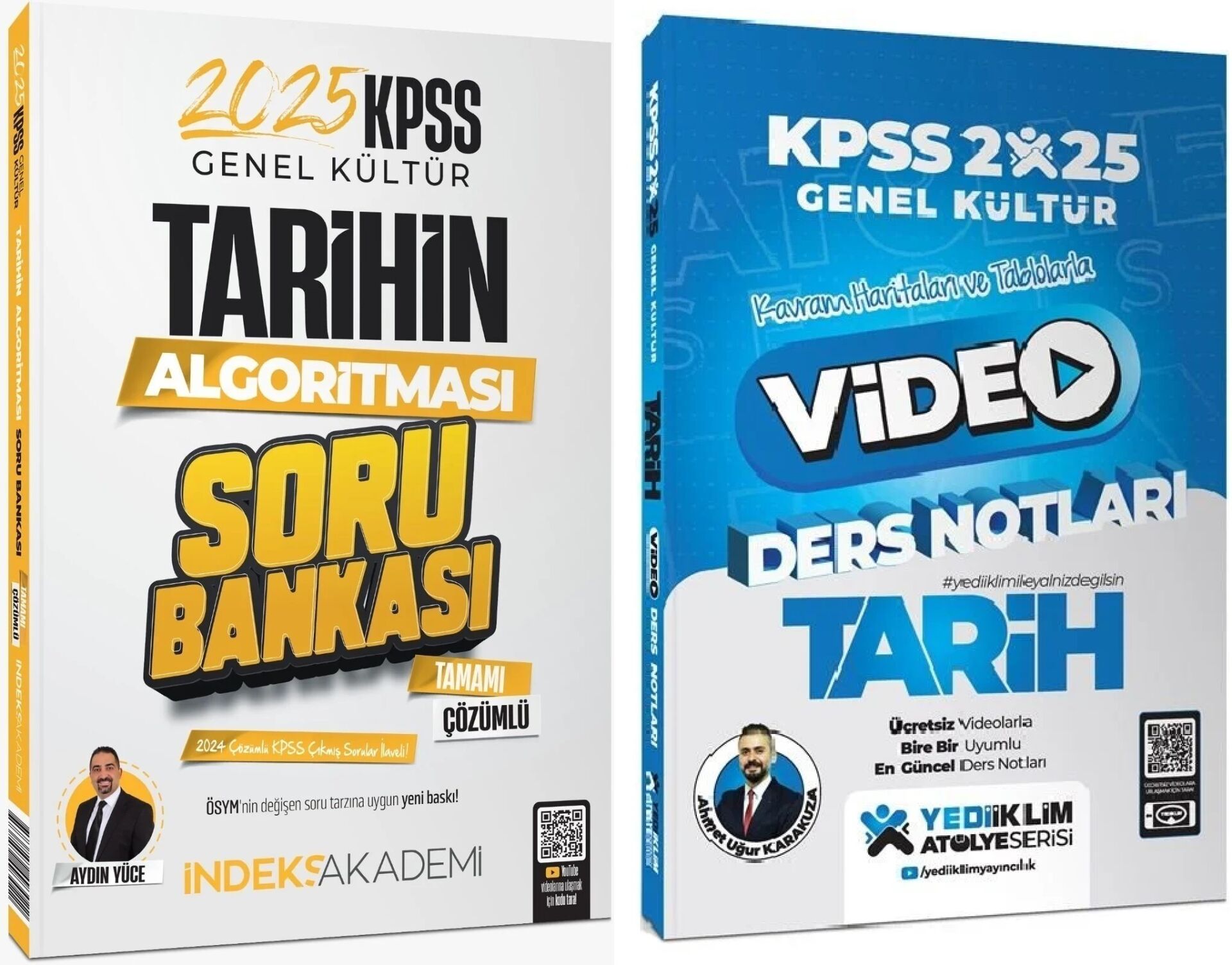 Yediiklim + İndeks 2025 KPSS Tarih Atölye Video Ders Notları + Soru Bankası 2 li Set - Ahmet Uğur Karakuza Yediiklim Yayınları