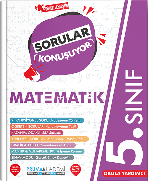 Pruva Akademi 5. Sınıf Matematik Sorular Konuşuyor Soru Bankası Pruva Akademi