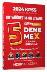 SÜPER FİYAT - İndeks Akademi 2024 KPSS Lise Ortaöğretim Ön Lisans 5 DenemeX Fasikül Çözümlü İndeks Akademi Yayıncılık