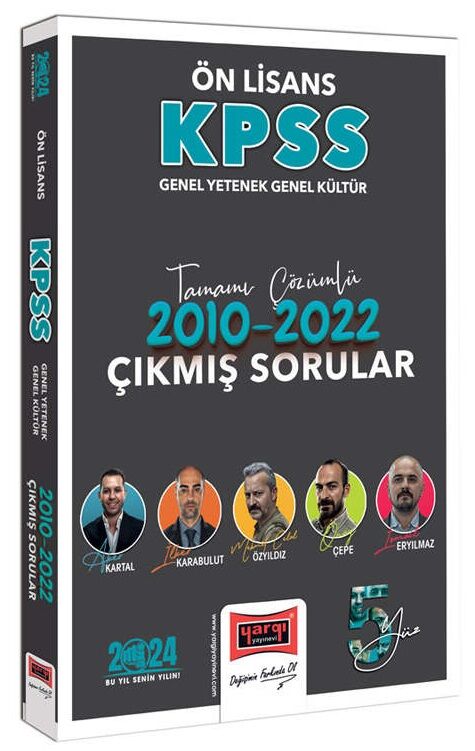 Yargı 2024 KPSS Ön Lisans 5Yüz 2010-2022 Çıkmış Sorular Çözümlü Yargı Yayınları