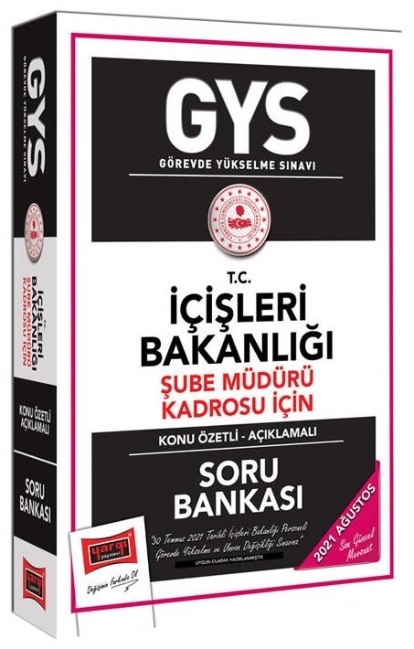 Yargı 2021 GYS İçişleri Bakanlığı Şube Müdürü Konu Anlatımlı Soru Bankası Görevde Yükselme Yargı Yayınları