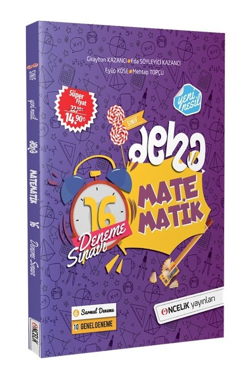 Öncelik 8. Sınıf Deha Matematik 16 Deneme Öncelik Yayınları