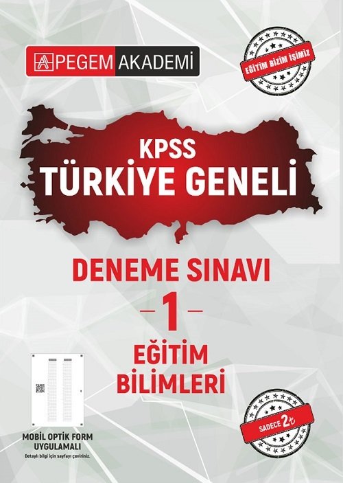 Pegem 2021 KPSS Eğitim Bilimleri Türkiye Geneli Deneme-1 Pegem Akademi Yayınları