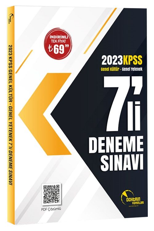 Doktrin 2023 KPSS Genel Yetenek Genel Kültür 7 Deneme PDF Çözümlü Doktrin Yayınları