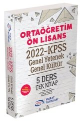 SÜPER FİYAT - Murat 2022 KPSS Lise Ortaöğretim Ön Lisans Konu Anlatımlı 5 Ders Tek Kitap Murat Yayınları