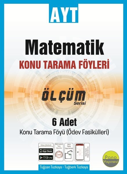 Pano YKS AYT Matematik Ölçüm Konu Tarama Föyleri Pano Yayınevi