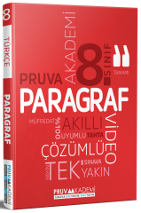 Pruva Akademi 8. Sınıf Paragraf Soru Bankası Video Çözümlü Pruva Akademi