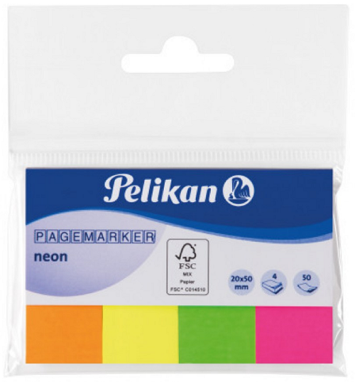 Pelikan Yapışkanlı Not Kağıdı Sayfa Ayracı 20x50 mm 4x50 Yaprak