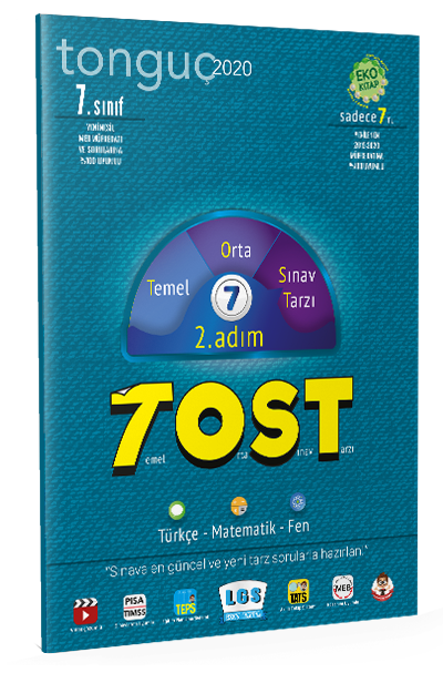 Tonguç 7. Sınıf TOST 2. Adım Türkçe-Matematik-Fen Tonguç Akademi