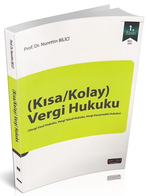 Savaş 2023 Vergi Hukuku Kısa/Kolay 1. Baskı - Nurettin Bilici Savaş Yayınları