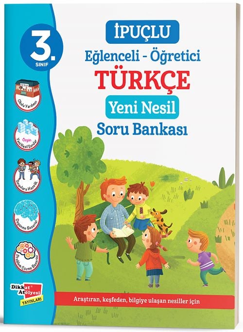 Dikkat Atölyesi 3. Sınıf Türkçe İpuçlu Soru Bankası Dikkat Atölyesi Yayınları