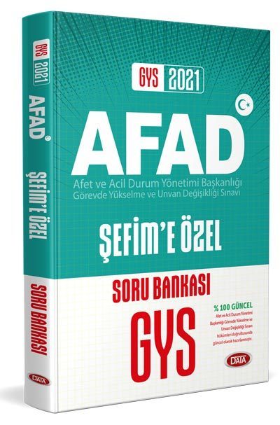 Data 2021 GYS AFAD Şefime Özel Soru Bankası Görevde Yükselme Data Yayınları