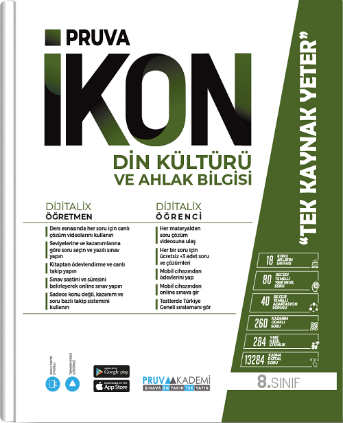 Pruva Akademi 8. Sınıf Din Kültürü ve Ahlak Bilgisi İkon Konu Anlatımlı Pruva Akademi