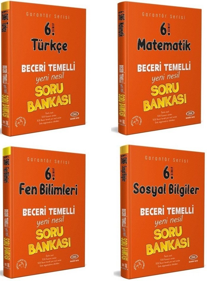 Data 6. Sınıf Garantör Beceri Temelli Soru Bankası Seti (4 Kitap) Data Yayınları