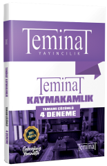 Teminat Kaymakamlık 4 Deneme Çözümlü Teminat Yayıncılık