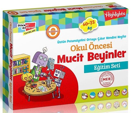 Dikkat Atölyesi 60-72 Ay Okul Öncesi Mucit Beyinler Eğitim Seti Dikkat Atölyesi Yayınları