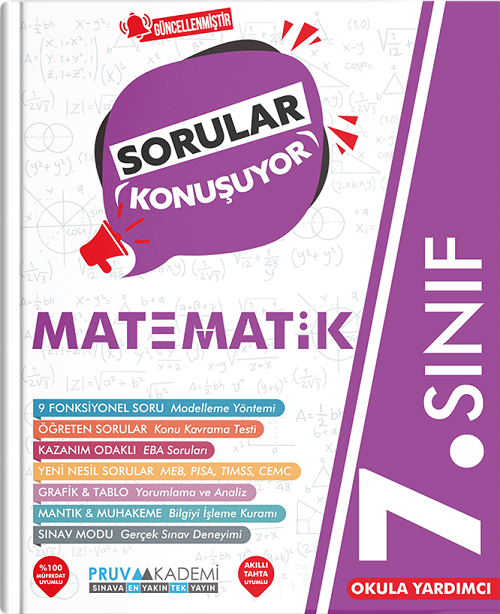 Pruva Akademi 7. Sınıf Matematik Sorular Konuşuyor Soru Bankası Pruva Akademi