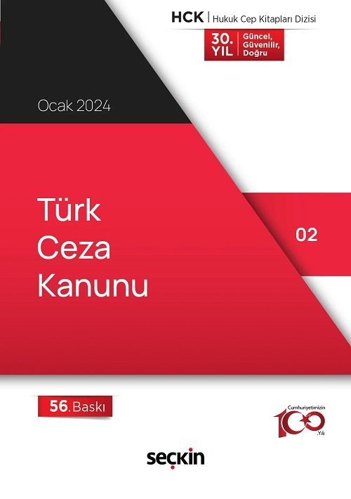 Seçkin 2024 Türk Ceza Kanunu Cep Kitabı 56. Baskı Seçkin Yayınları