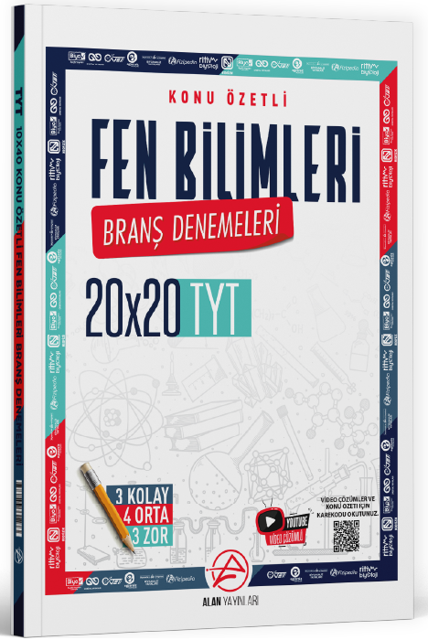 Alan YKS TYT Fen Bilimleri Konu Özetli 20x20 Deneme Alan Yayınları