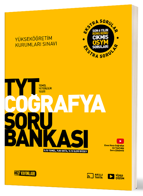 Hız Yayınları YKS TYT Coğrafya Soru Bankası Hız Yayınları