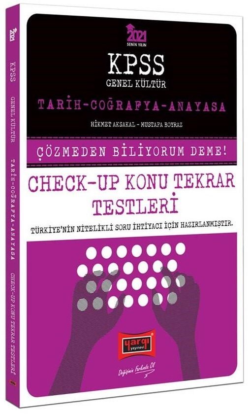 Yargı 2021 KPSS Genel Kültür Tarih-Coğrafya-Anayasa Check-Up Konu Tekrar Testleri Yargı Yayınları