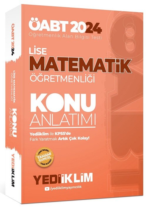 Yediiklim 2024 ÖABT Lise Matematik Öğretmenliği Konu Anlatımı Yediiklim Yayınları