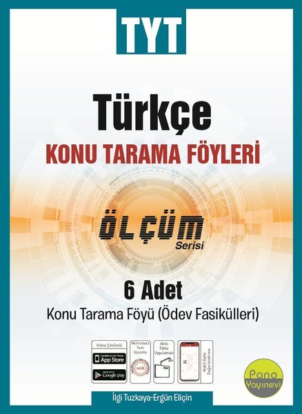 Pano YKS TYT Türkçe Ölçüm Konu Tarama Föyleri Pano Yayınevi