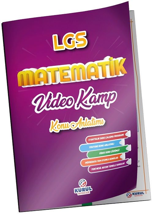 Kurul 8. Sınıf LGS Matematik Video Kamp Konu Anlatımlı Kurul Yayıncılık