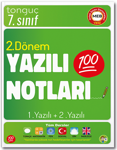 Tonguç  7. Sınıf Tüm Dersler 2. Dönem 1. Yazılı ve 2. Yazılı Notları Tonguç Akademi