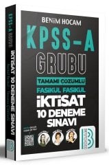 Benim Hocam 2021 KPSS A Grubu İktisat 10 Deneme Çözümlü - Mesut Güzelli, Emel Aksaç, Bilge Beyaz Benim Hocam Yayınları