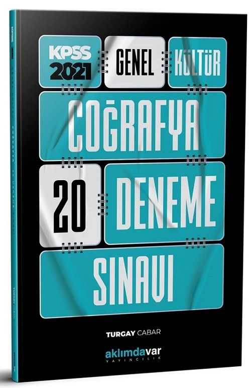 SÜPER FİYAT - Aklımdavar 2021 KPSS Coğrafya 20 Deneme - Turgay Cabar Aklımdavar Yayıncılık