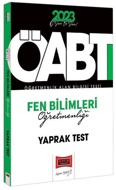 Yargı 2023 ÖABT Fen Bilimleri Öğretmenliği Yaprak Test Yargı Yayınları