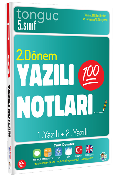 Tonguç  5. Sınıf Tüm Dersler 2. Dönem 1. Yazılı ve 2. Yazılı Notları Tonguç Akademi