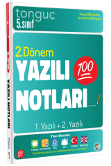 Tonguç  5. Sınıf Tüm Dersler 2. Dönem 1. Yazılı ve 2. Yazılı Notları Tonguç Akademi