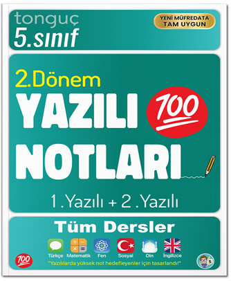 Tonguç  5. Sınıf Tüm Dersler 2. Dönem 1. Yazılı ve 2. Yazılı Notları Tonguç Akademi