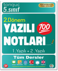 Tonguç  5. Sınıf Tüm Dersler 2. Dönem 1. Yazılı ve 2. Yazılı Notları Tonguç Akademi