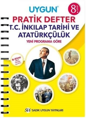 Sadık Uygun 8. Sınıf TC İnkılap Tarihi ve Atatürkçülük Pratik Defter Sadık Uygun Yayınları