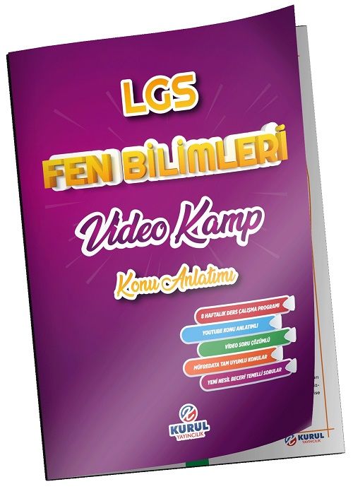 Kurul 8. Sınıf LGS Fen Bilimleri Video Kamp Konu Anlatımlı Kurul Yayıncılık