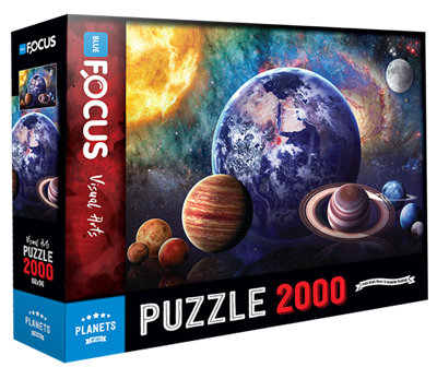 2000 Parça Puzzle - Planets Gezegenler Blue Focus Games