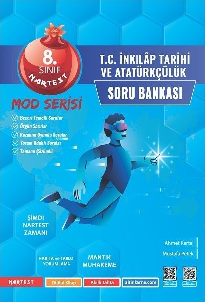 Nartest 8. Sınıf TC İnkılap Tarihi ve Atatürkçülük Mod Serisi Soru Bankası Nartest Yayınları