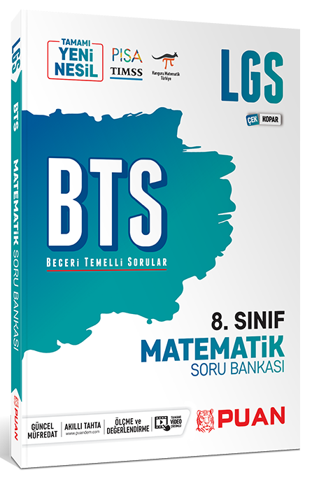 Puan 8. Sınıf LGS Matematik BTS Soru Bankası Puan Yayınları